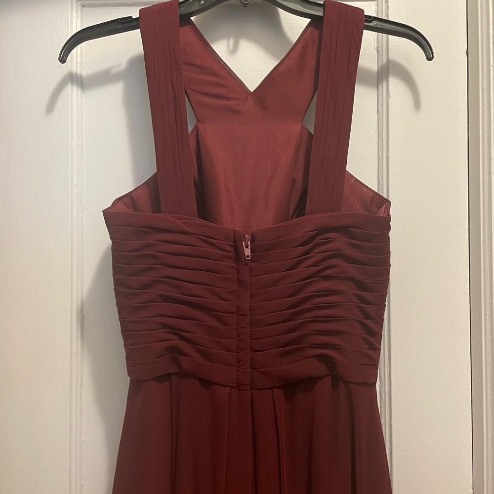 Floor-Length Formal Dress- Size 4, Wine View 4